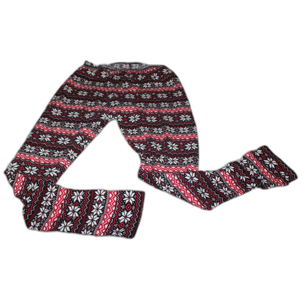 Womens Leggings XXL 18 Christmas Cloths Winter Snowflake Pattern Design